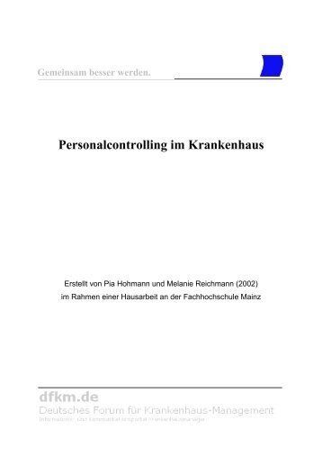 Personalcontrolling im Krankenhaus - Deutsches Forum für ...