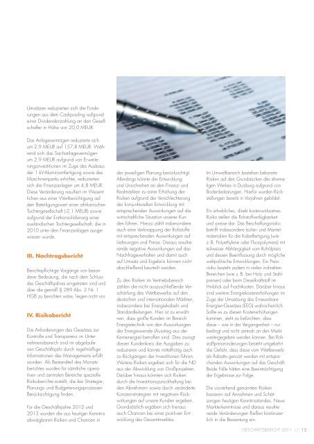 Geschäftsbericht 2011 - Nexans