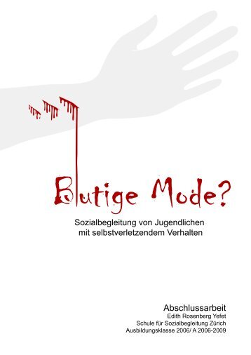 Blutige Mode - Schule für Sozialbegleitung