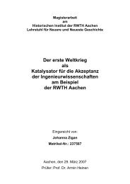 magisterarbeit von johanna zigan - Hochschularchiv der RWTH ...