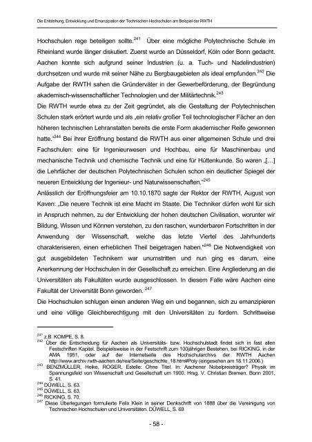 magisterarbeit von johanna zigan - Hochschularchiv der RWTH ...