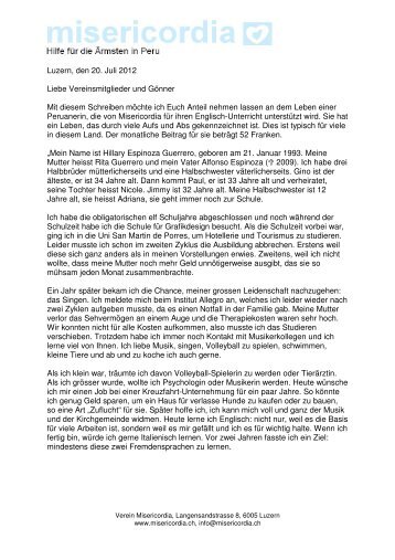 Newsletter Juli 2012 - misericordia.ch