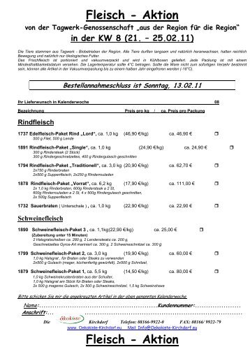 Fleisch - Aktion Fleisch - Aktion