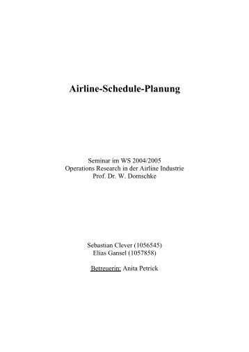 Airline-Schedule-Planung - Sebastian Clever