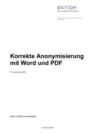 Korrekte Anonymisierung mit Word und PDF - Switch