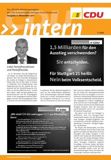 Liebe Parteifreundinnen und Parteifreunde, - CDU - Titisee- Neustadt