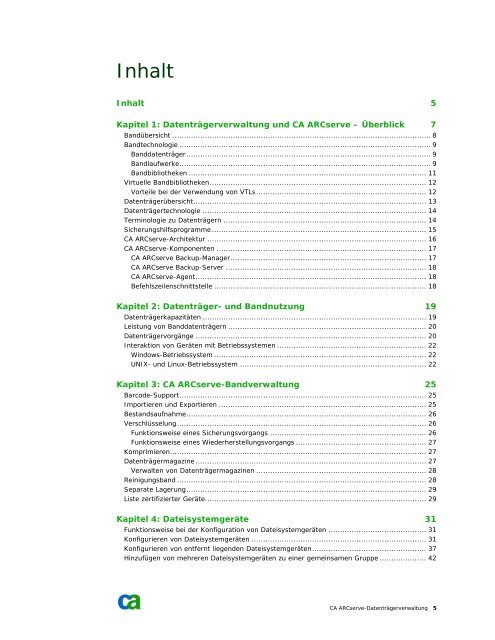 CA ARCserve-Datenträgerverwaltung