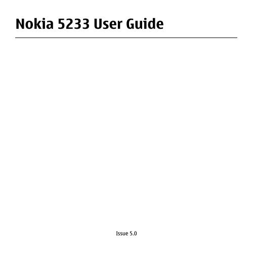 Nokia 5233 User Guide