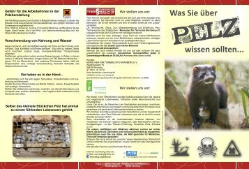 Pelz-Flyer - Menschen für Tierrechte Nürnberg eV