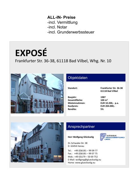 Frankfurterstr. 36 - 38, 61118 Bad Vilbel, Whg. 10 - glueckselig.eu