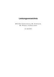 Leistungsverzeichnis mit Indikationen - Labor Schubach