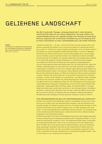 GELIEHENE LANDSCHAFT - Gadient Landschaftsarchitekten