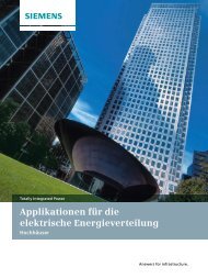 Applikationen für die elektrische Energieverteilung - Siemens