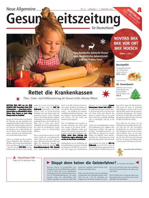 Neue Allgemeine Gesundheitszeitung für Deutschland, Nr . 57 ...
