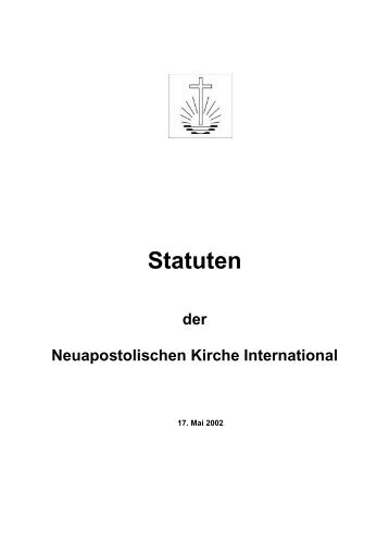 NAKI Statuten 2002 (PDF) - Die Neuapostolische Kirche