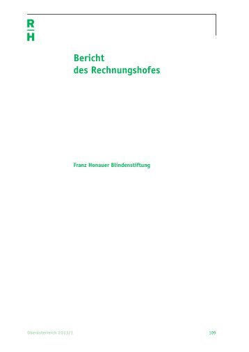 Franz Honauer Blindenstiftung - Der Rechnungshof
