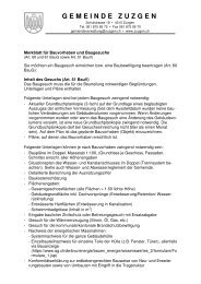 Merkblatt für Baugesuche und Bauvorhaben - Zuzgen