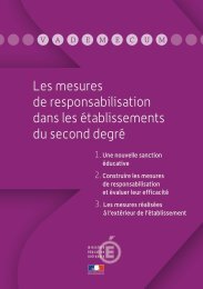 Les mesures de responsabilisation dans les établissements du ...