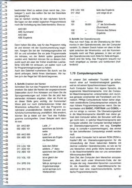 CP1 Anleitung (Manual) - 8Bit-Homecomputermuseum