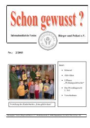 Infoblatt download - Verein Bürger und Polizei eV