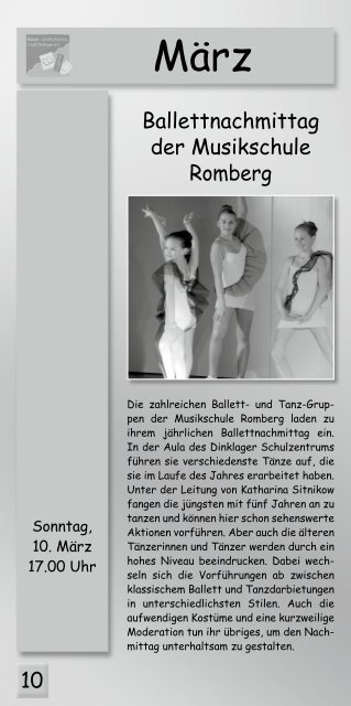 Kulturkalender 1. Halbjahr 2013 - Kulturring Dinklage