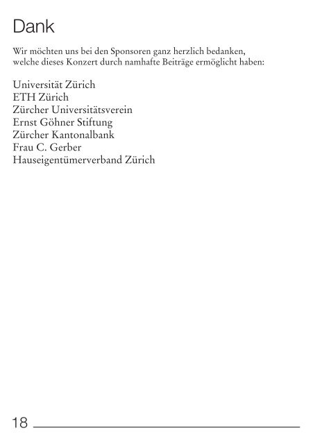 Programmheft - ETH Zürich