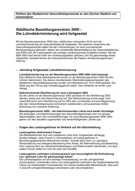 Petitionsbogen - Über die AGGP