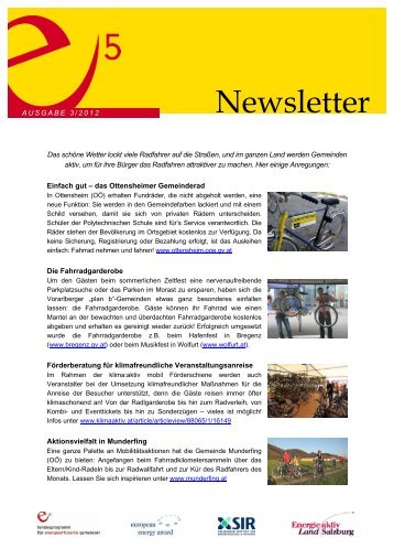 Newsletter - e5-Salzburg