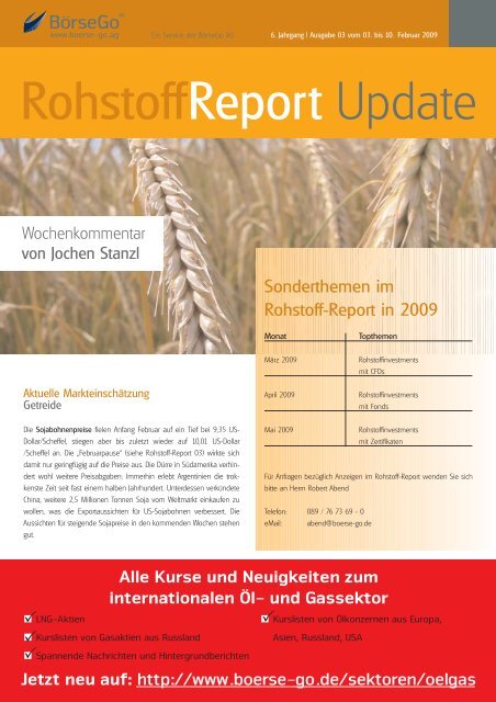 RohstoffReport Update - GodmodeTrader.de