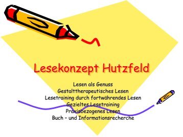 Lesekonzept Hutzfeld