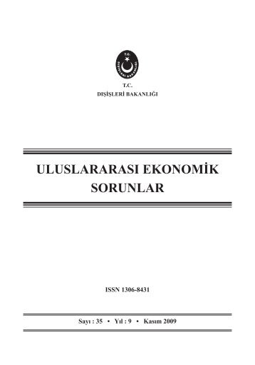 ULUSLARARASI EKONOMİK SORUNLAR