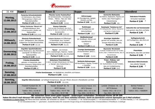 Speiseplan