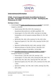 Unternehmensinformation - STADA Arzneimittel AG