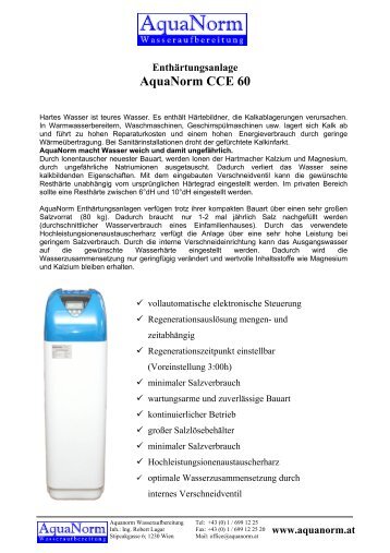 AquaNorm CCE 60 - AquaNorm Wasseraufbereitung