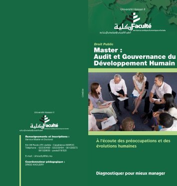 Audit et Gouvernance du Développement Humain - Université ...