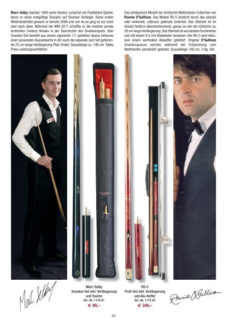 Der Profi für Billard und Snooker - Winsport