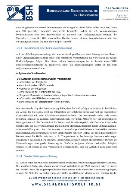 Leitfaden (PDF) - Bundesverband Sicherheitspolitik an Hochschulen