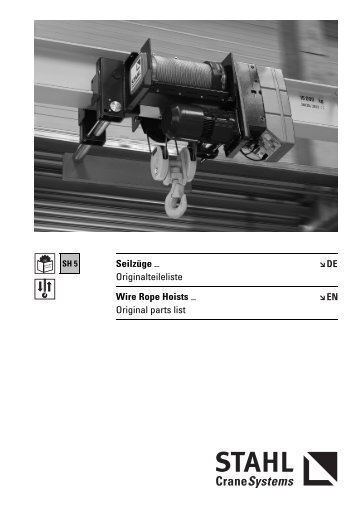 Seilzüge _ Originalteileliste Wire Rope Hoists _ Original parts list