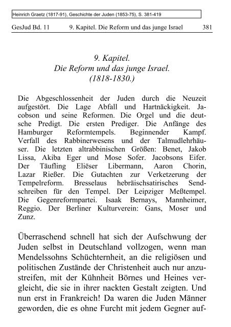 Geschichte der Juden (Kapitel 9) - Neunlindenhof