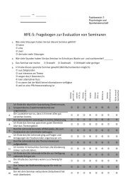 MFE-S: Fragebogen zur Evaluation von Seminaren