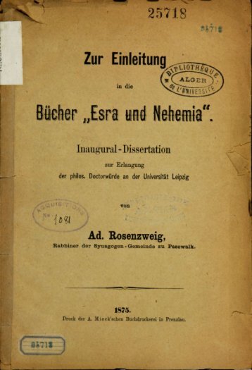 Zur Einleitung