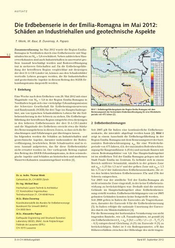 Erdbeben in der Emilia-Romagna 20. Mai 2012 - SGEB Schweizer ...