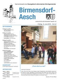 GS Nr 6.2 farbig - Reformierte Kirche Birmensdorf-Aesch