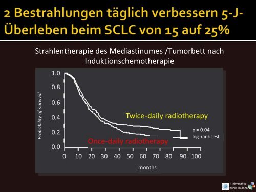 Vorlesung 9. Semester Bronchial-CA - Klinik für Strahlentherapie ...