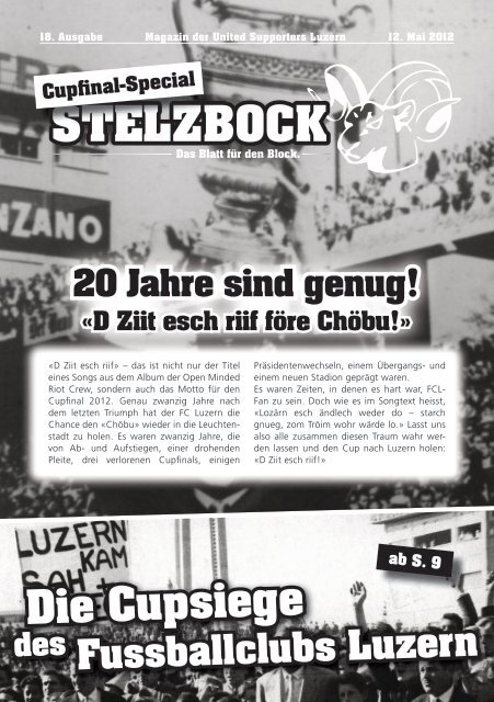 Der Stelzbock - Das Blatt für den Block», 18. Ausgabe (PDF - 4,8 MB)