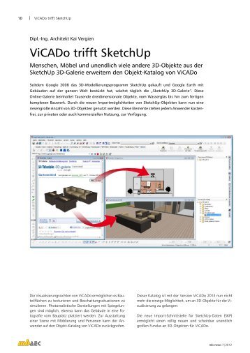 ViCADo trifft SketchUp - mb AEC Software GmbH