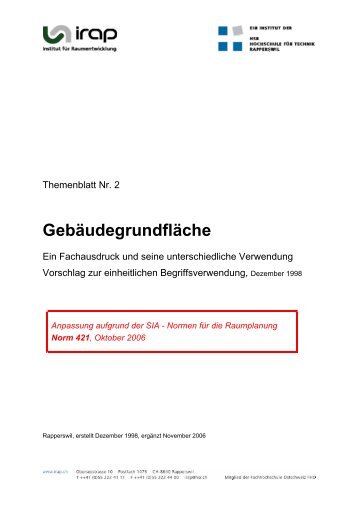 Nr. 2: Gebäudegrundfläche - IRAP