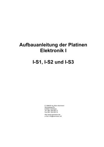 Aufbauanleitung für Bausatz (.pdf) - IED Kammerer GmbH