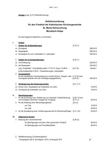 Gebührenordnung (PDF-Format) - Begegnung-im-Netz