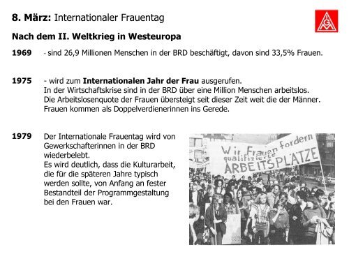 8. März: Internationaler Frauentag - IG Metall Gaggenau